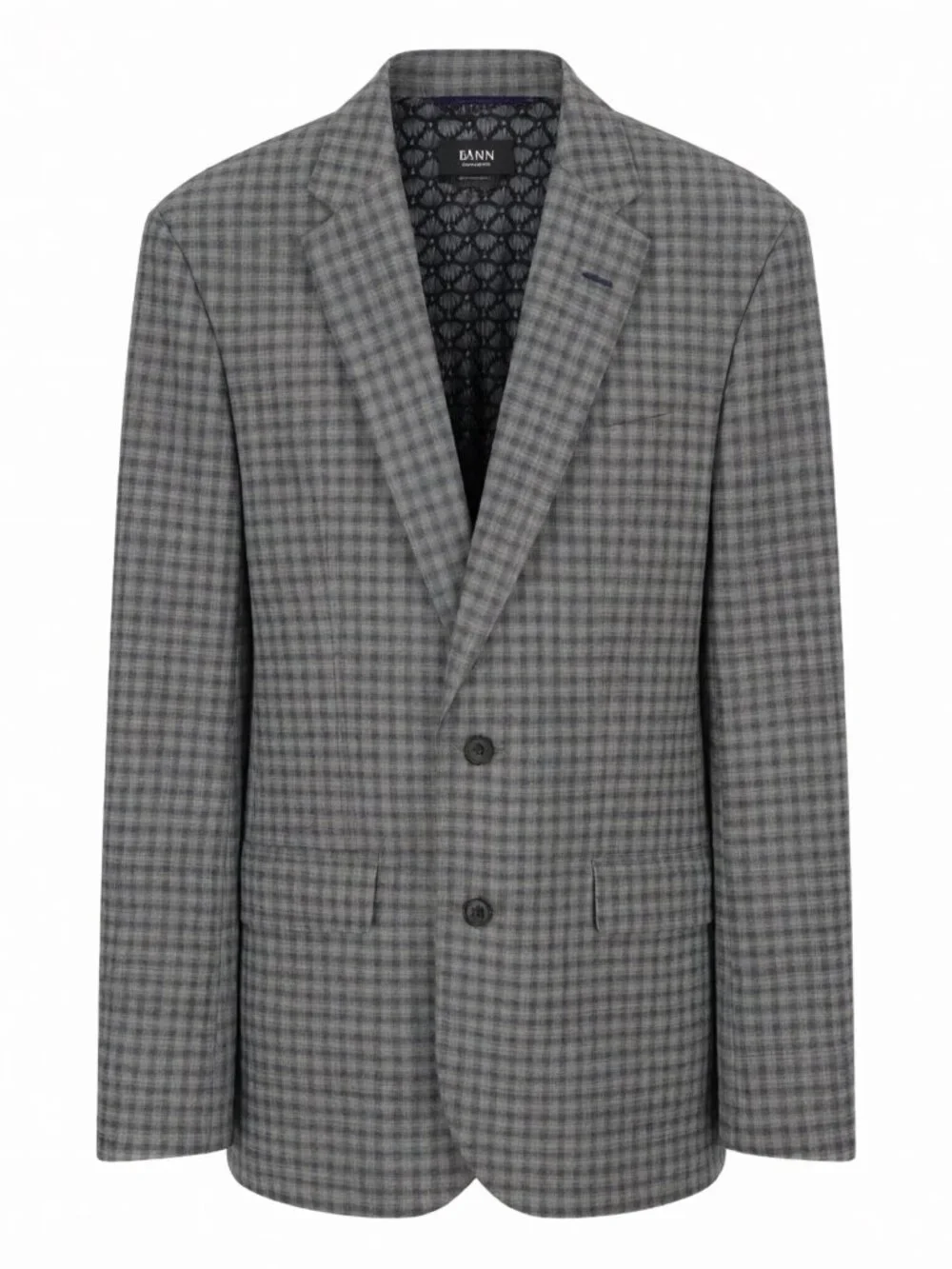 Ted Baker Men's Plaid Sport Coat - Men 40R Gray